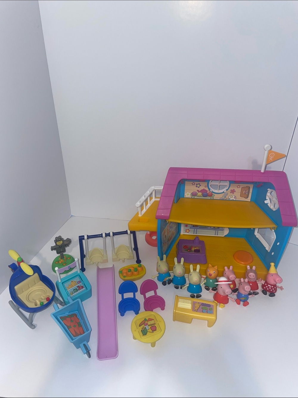 💕Peppa Pig Club House Play Set